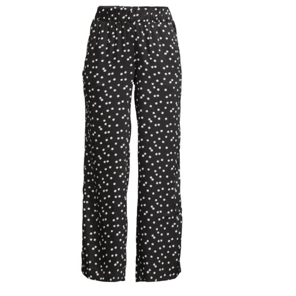 Women's Polka Dot Pull On Soft Woven Pants XL - Picture 2 of 6